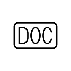 DOC simple icon vector. Flat design