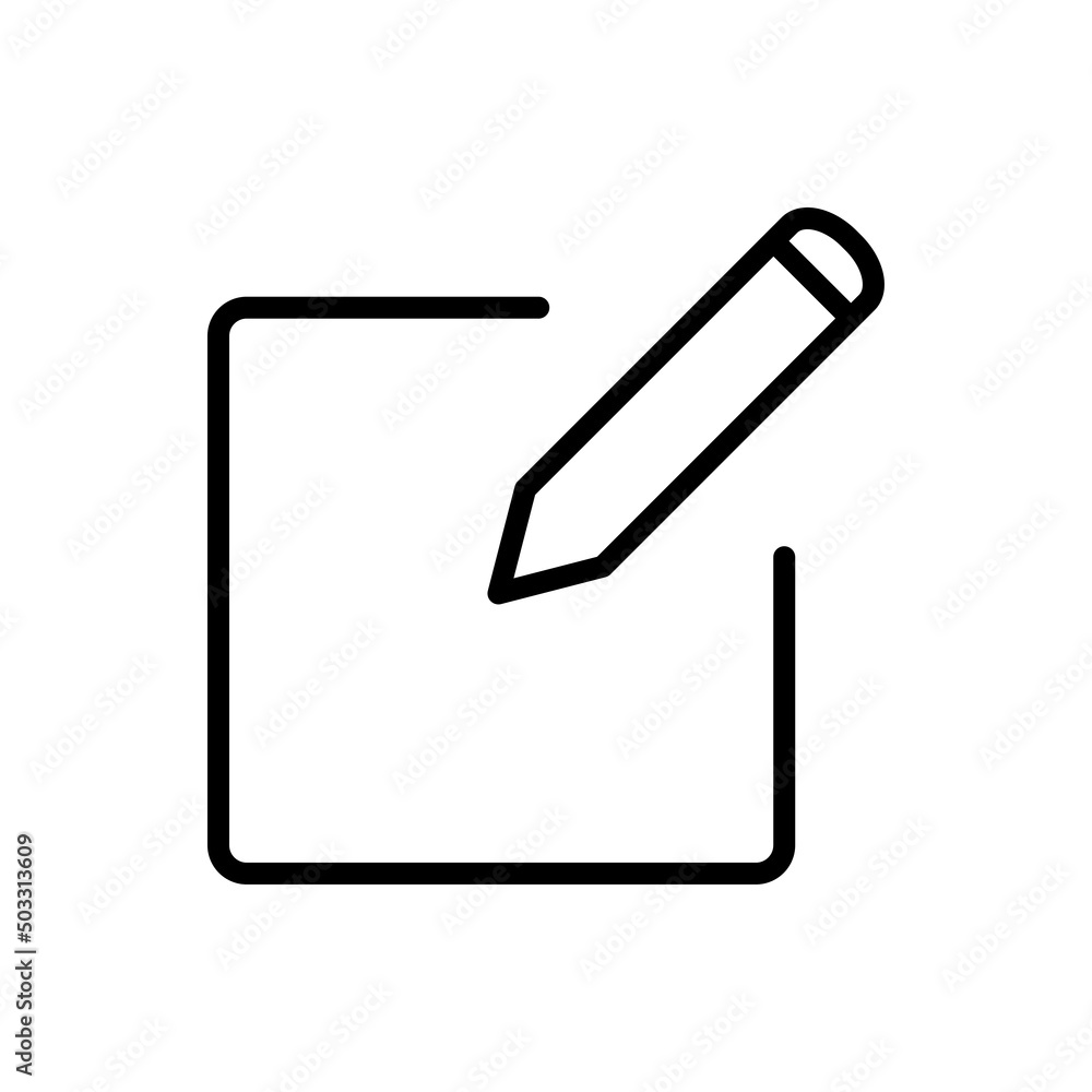 Poster edit simple icon vector. flat design