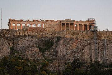 Fototapeta na wymiar The Parthenon on the Aegean Acropolis, Athens, Greece
