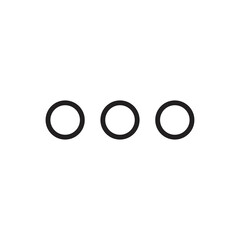 Fototapeta premium Ellipsis, three dots simple icon vector. Flat design