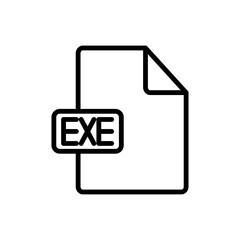 EXE file simple icon vector. Flat design