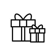Gift simple icon vector. Flat design