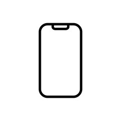 Mobile phone simple icon vector. Flat design
