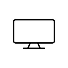 Monitor, TV simple icon vector. Flat design