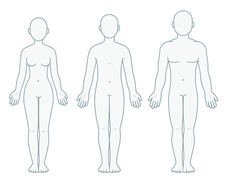 Male, female and unisex body diagram