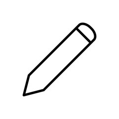 Pencil simple icon vector. Flat design