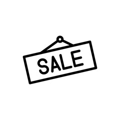 Sale banner simple icon, vector. Flat design