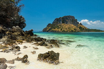 seascape with stonearch at separated sea or thale waek, Krabi