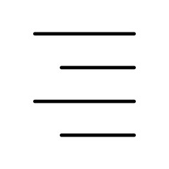 Text alignment simple icon vector. Flat design