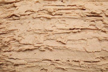 Texture of delicious liverwurst as background, closeup