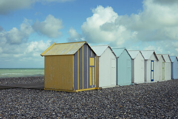 Naklejka premium Cabines de plage