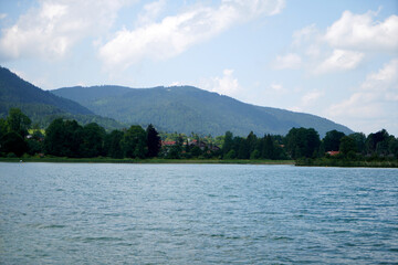 lake in the mountains with a sky