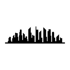 Obraz premium city skyline silhouette design vector