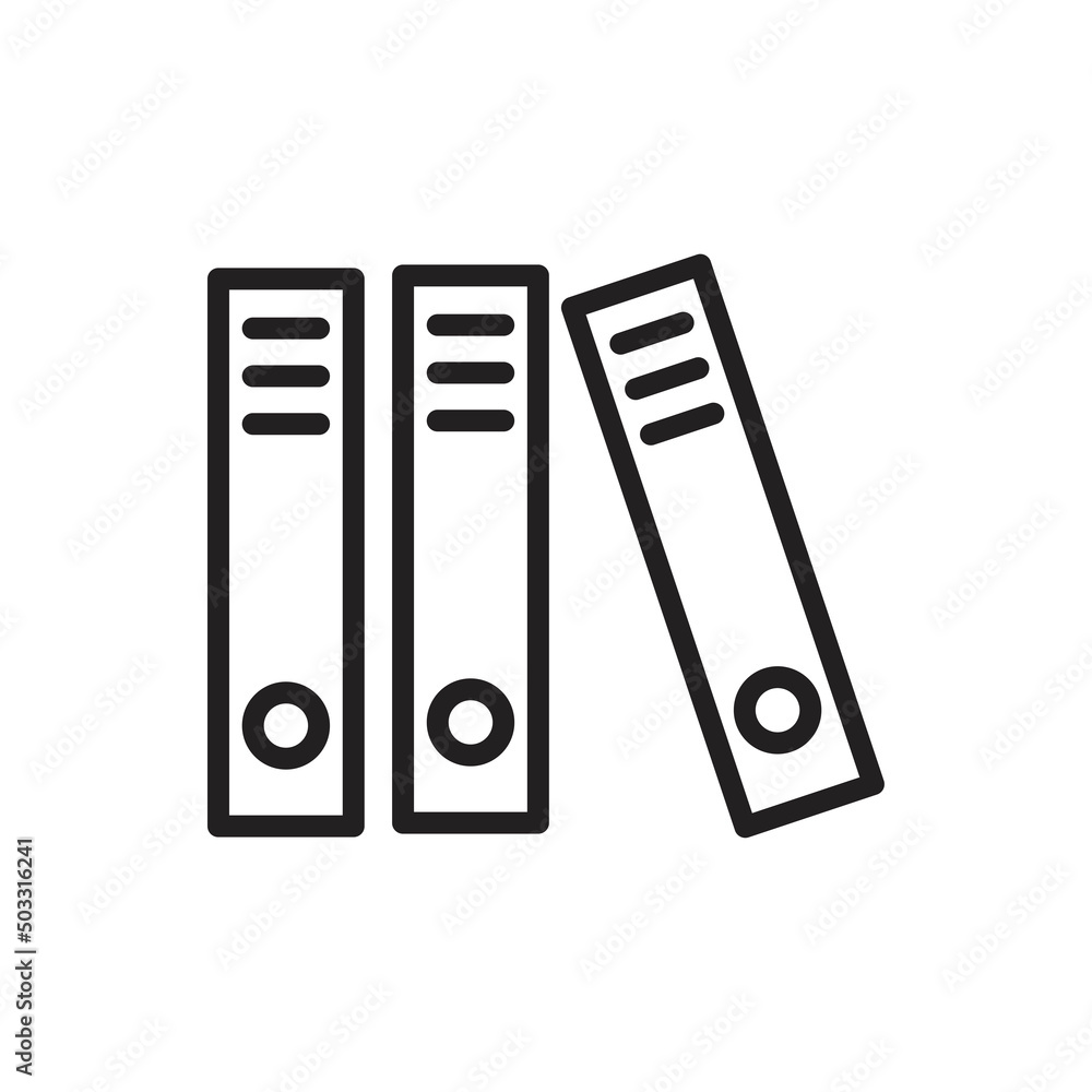Poster archive simple icon vector. flat design