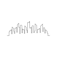 modern city skyline design vector