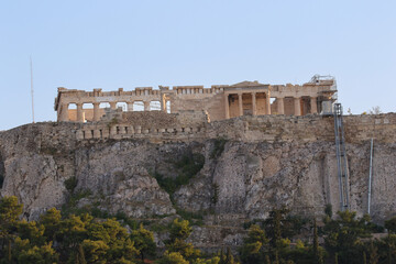 Obraz premium The Parthenon on the Aegean Acropolis, Athens, Greece