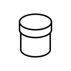 Box round simple icon vector. Flat design