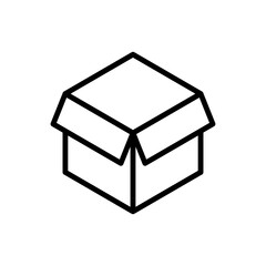 Box simple icon vector. Flat design
