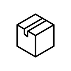 Box simple icon, vector. Flat design