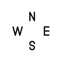 Compass simple icon vector. Flat design