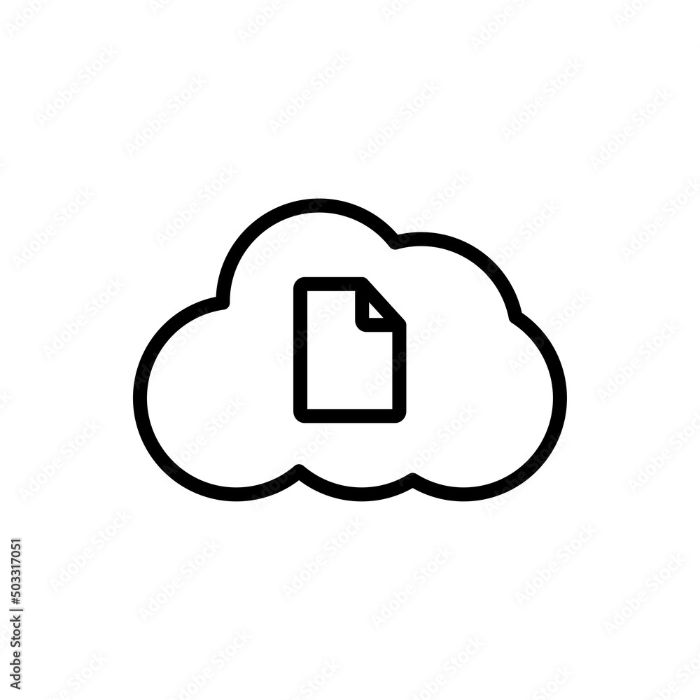 Poster document, cloud simple icon vector. flat design