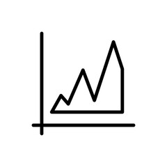 Graph simple icon vector. Flat design