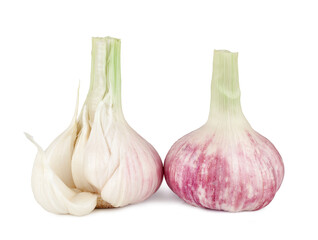 Fresh garlic isolated on a white background
