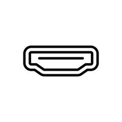 Hdmi simple icon vector. Flat design