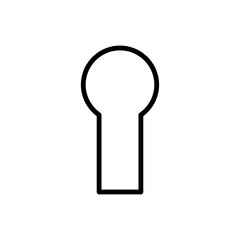 Keyhole simple icon, vector. Flat design