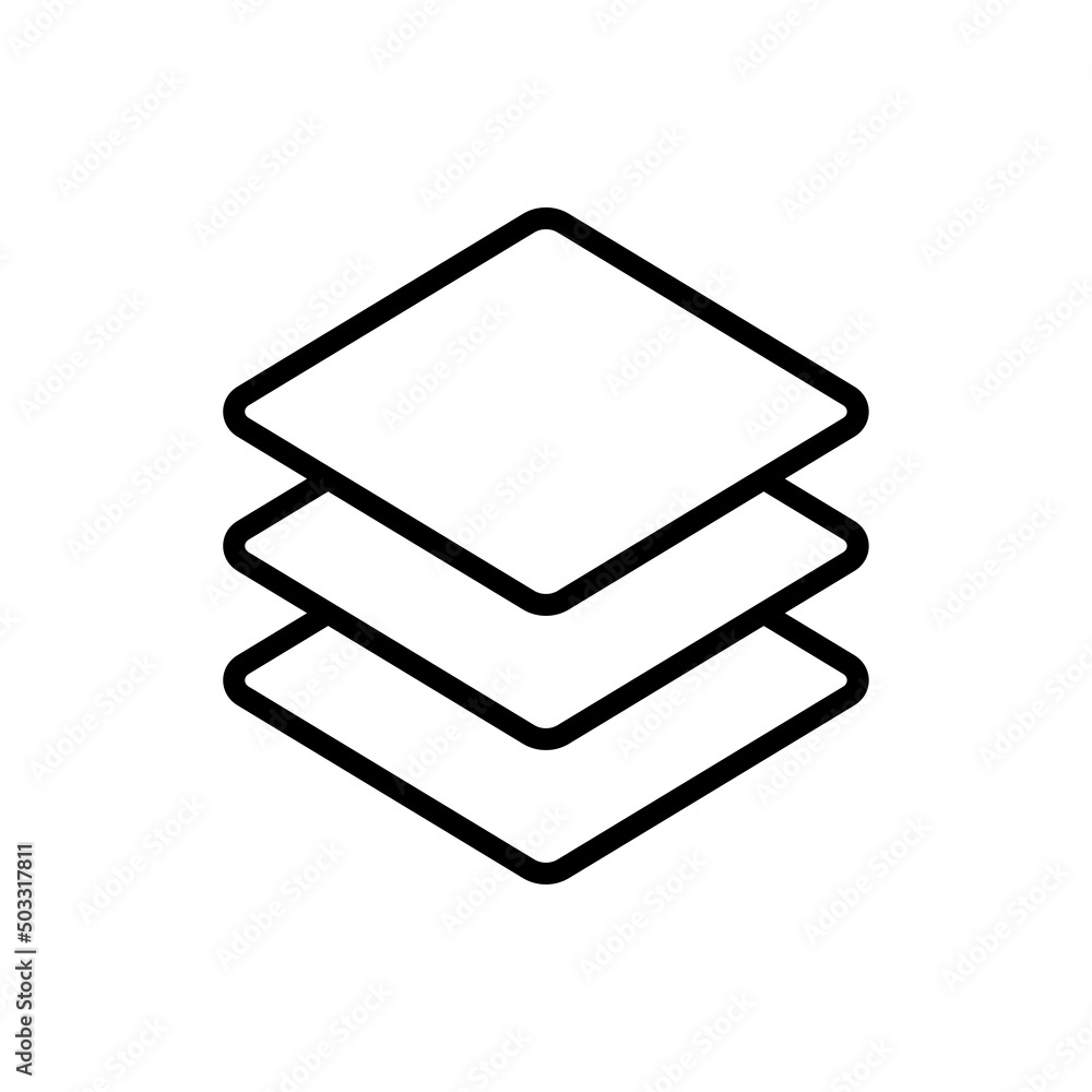 Poster layers simple icon vector. flat design