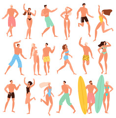 young people relaxing at the beach