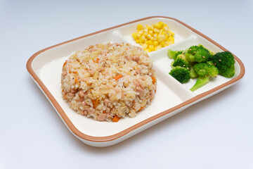 A deliciously balanced nutritious meal on the plate