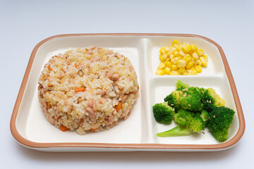 A deliciously balanced nutritious meal on the plate