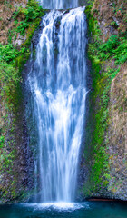 Fototapeta na wymiar Multnomah Falls is a waterfall located on Multnomah Creek in the