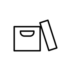 Open box icon vector. Flat design