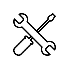 Repair simple icon vector. Flat design