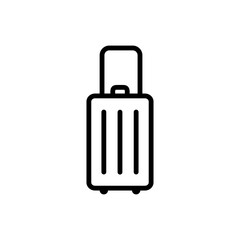 Travel bag simple icon. vector. Flat design