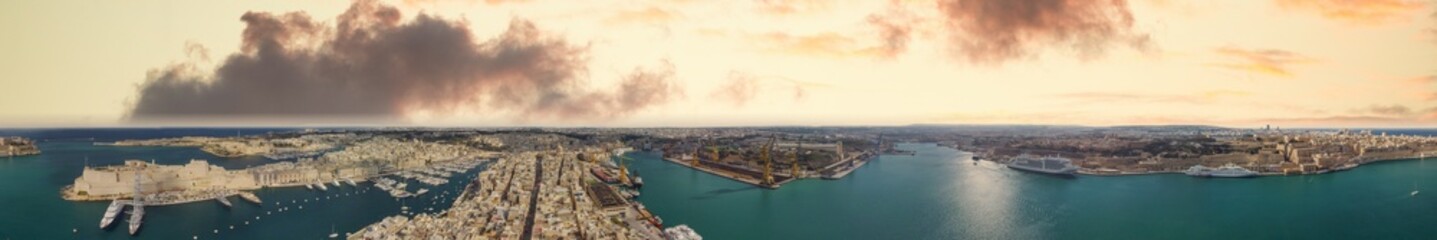 Fototapeta premium Aerial view of Malta Island