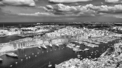 Aerial view of Senglea in Malta Island