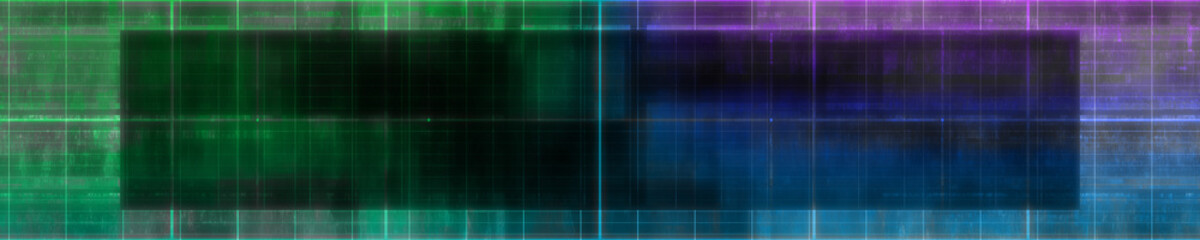 Abstract glitch art grid border background image.