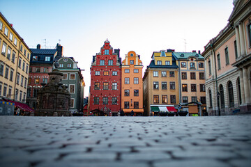 Fototapeta na wymiar STOCKHOLM SQUARE. OLD CITY. GAMLA STAN