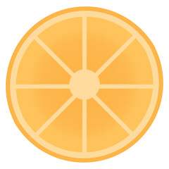 Flat illustration of orange citrus juicy fruit