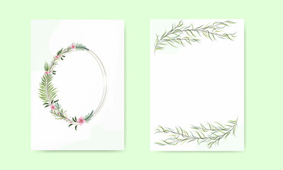 Rustic wedding invitation template