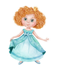 Princess in a blue dress