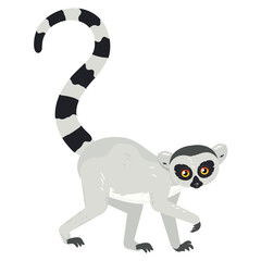 Obraz premium Cartoon lemur catta