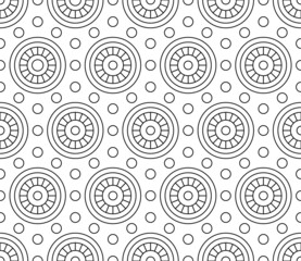 Black and white seamless vector illustrations. Coloring page, colouring  book for adults and children. Line pattern design. Decorative abstract geometric linear background. Easy to edit color and line