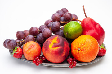 Naklejka na ściany i meble fresh fruits and colorful vegetables