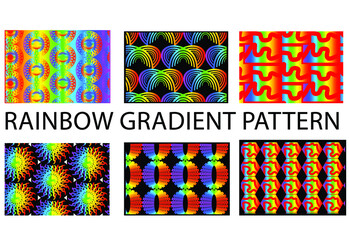 Rainbow gradient geometric new pattern background