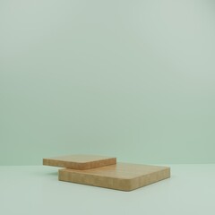 Product display podium decorated for social media