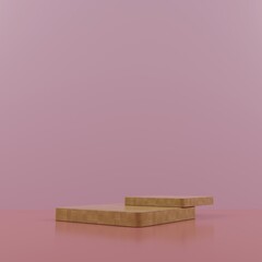 Product display podium decorated for social media